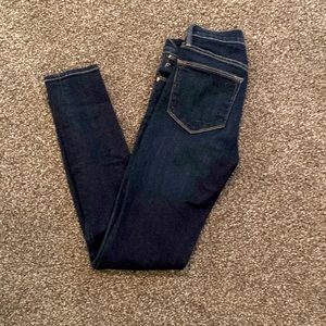 Dark blue frame skinny jeans